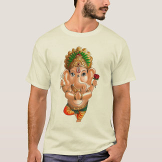Ganesha in einer Pose des Yoga-(Vrkshasana) T-Shirt
