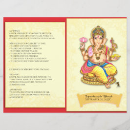 Ganesha Indian Hindu Wedding Program
