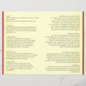 Ganesha Indian Hindu Wedding Program (Rückseite)