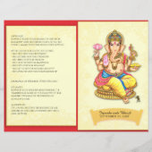 Ganesha Indian Hindu Wedding Program (Vorderseite)