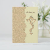 Ganesha indian-Trauung Einladung (Stehend Vorderseite)