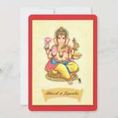 Ganesha Indian Wedding Einladung (Vorderseite)
