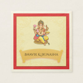 Ganesha Indian Wedding Napkin Serviette