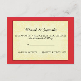 Ganesha Indian Wedding Response Card RSVP Karte