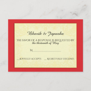 Ganesha Indian Wedding Response Card RSVP Karte