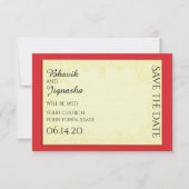 Ganesha Indian Wedding Save the Date (Vorderseite)