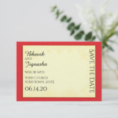 Ganesha Indian Wedding Save the Date (Stehend Vorderseite)