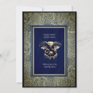 Ganesha Indische traditionelle Hochzeitseinladungs Einladung