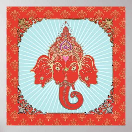 GANESHA Indischer Gott - Poster (Vorne)