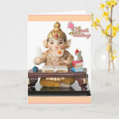 Ganesha Karte (Gelbe Blume)