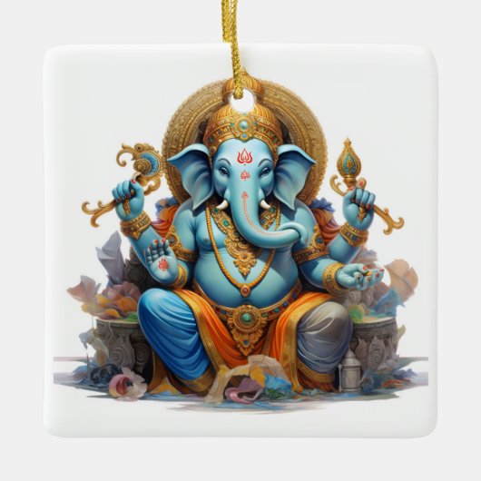 Ganesha Keramikornament (Vorderseite)