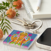 Ganesha Keychain & Devotional Keyring Schlüsselanhänger (Vorderseite rechts)