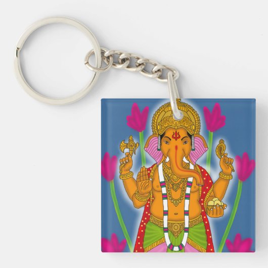 Ganesha Keychain & Devotional Keyring Schlüsselanhänger (Vorderseite)
