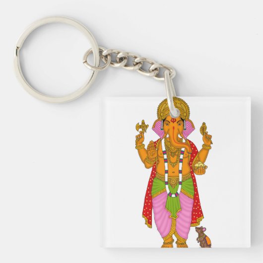Ganesha Keychain & Devotional Keyring Schlüsselanhänger (Vorderseite)