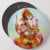 Ganesha Knopf - Version 10 Button (Vorne & Hinten)