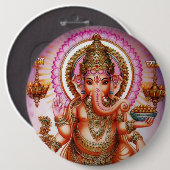 Ganesha Knopf - Version 7 Button (Vorne & Hinten)