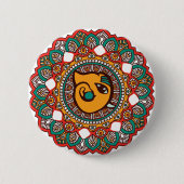 Ganesha Kunst Button (Vorderseite)
