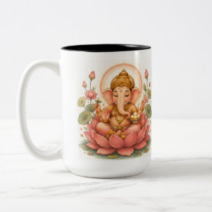 Ganesha Lotus Ganesh Chaturthi Festival Zweifarbige Tasse