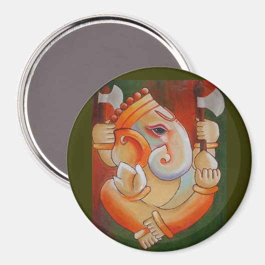 Ganesha-Magnet -1 Magnet (Vorderseite/Rückseite)