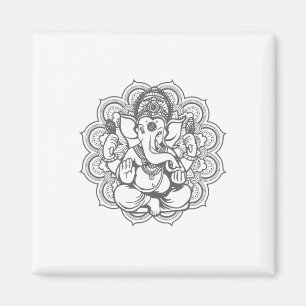 Ganesha-Mandala Hindu-Gott Hinduismus Yoga-Geschen Magnet