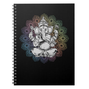 Ganesha Mandala Hindu Yoga Spirituelle Elefant Notizblock