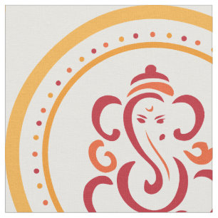 Ganesha Mandala-nahtloses Muster-Gewebe Stoff