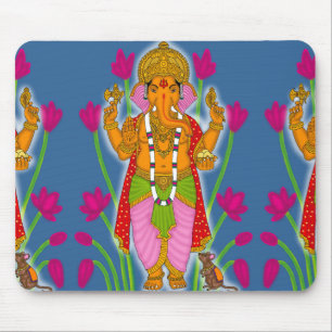 Ganesha-Mausepad, Handyhülle und Schlüsselanhänger Mousepad