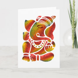 Ganesha Mehrfarbenmalerei Karte