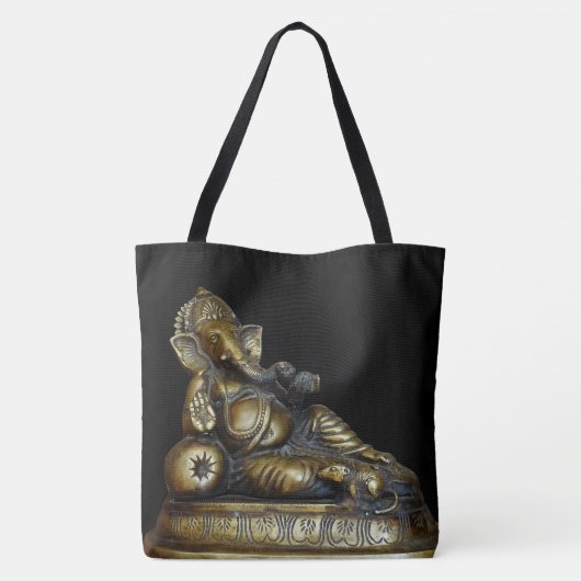 Ganesha mit (oder ohne) Ihren Initialen Tasche (Rückseite)