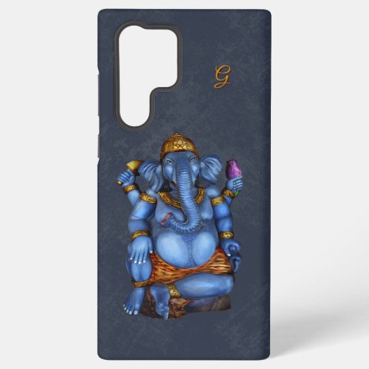 Ganesha mit (oder ohne) Monogramm Samsung Galaxy Hülle (Rückseite)