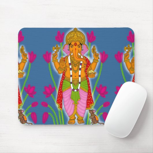 Ganesha Mouse Pad, Phone Case & Keyring Set Mousepad (Mit Mouse)