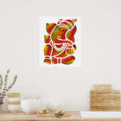 Ganesha-Multicolor-Gemälde Poster (Küche)