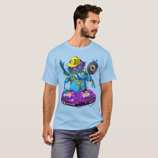 Ganesha Music DJ T-Shirt (Vorne ganz)