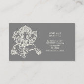 Ganesha oder Gott der Weisheit und des Erfolgs Visitenkarte (Rückseite)