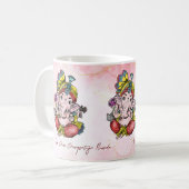 Ganesha pink Ganapathi personalisiertes Geschenk Kaffeetasse (Vorderseite Links)
