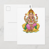 Ganesha Postcard Postkarte (Vorne/Hinten)