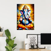 Ganesha Poster - Hindu Gott des Glücks Wand Kunst (Heimbüro)