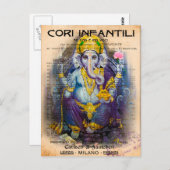 Ganesha Postkarte (Vorne/Hinten)