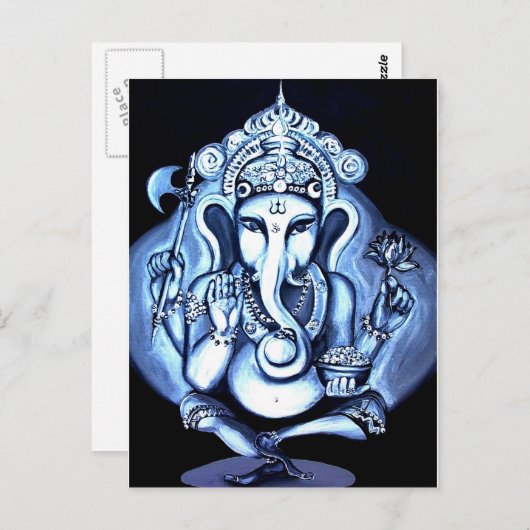 Ganesha Postkarte (Vorne/Hinten)