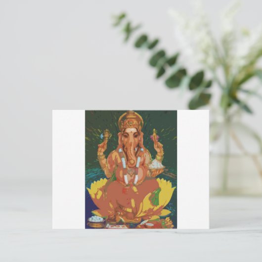 Ganesha Postkarte (Stehend Vorderseite)