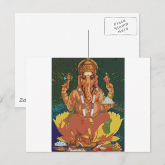 Ganesha Postkarte (Vorne/Hinten)