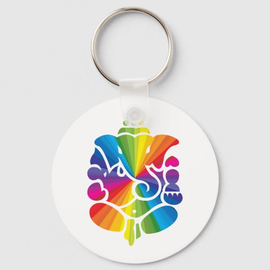 Ganesha Rainbow Design Schlüsselanhänger (Vorderseite)
