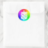 Ganesha Rainbow Runder Aufkleber (Tasche)