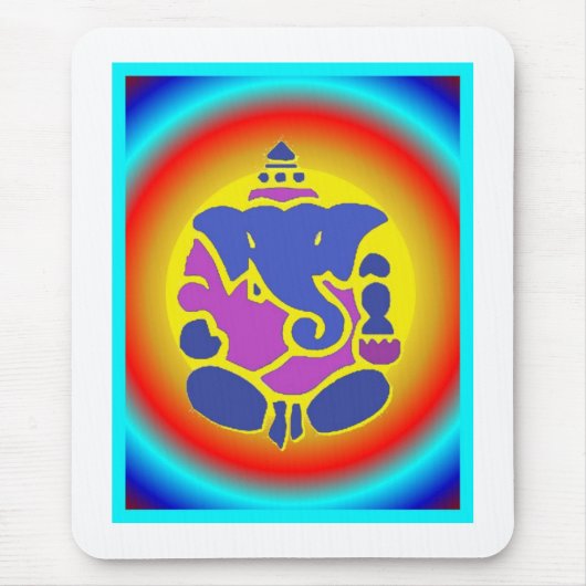 Ganesha Regenbogen mousepad (Vorne)