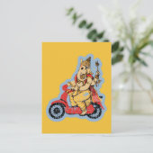Ganesha Riding a Scooter Postkarte (Stehend Vorderseite)