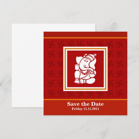 Ganesha Save the Date (Vorne/Hinten)