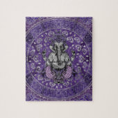 Ganesha - Silber und Purpur Puzzle (Vertikal)