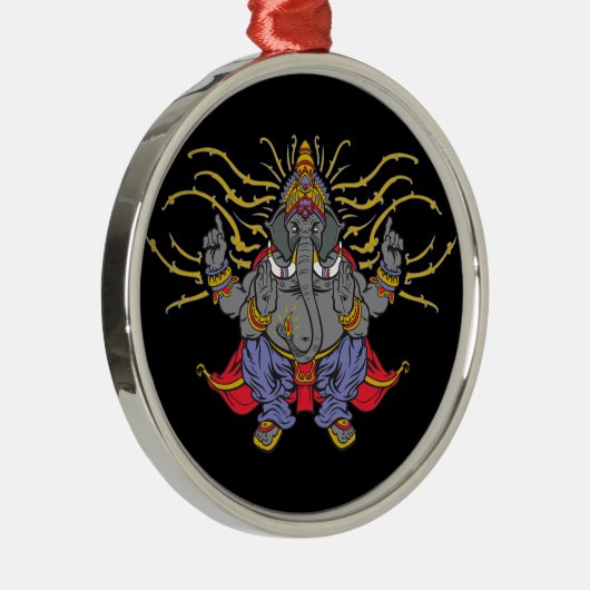 Ganesha Silbernes Ornament (Rechts)