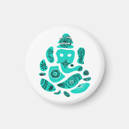 Ganesha Small, 3,2 cm Round Magnet