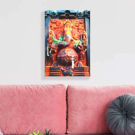 Ganesha-Statue Leinwanddruck (Insitu (Wohnzimmer))